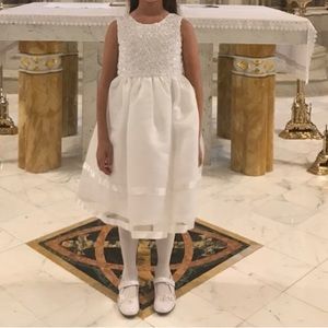 Girls First Communion Dress and veil